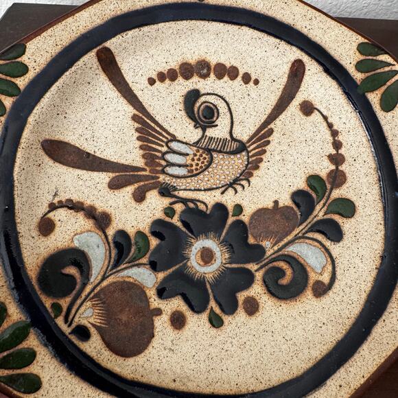 Tonala Mexican Folk Art Hand-painted Ceramic Pottery Glazed Wall Hanging Decor - Picture 4 of 7